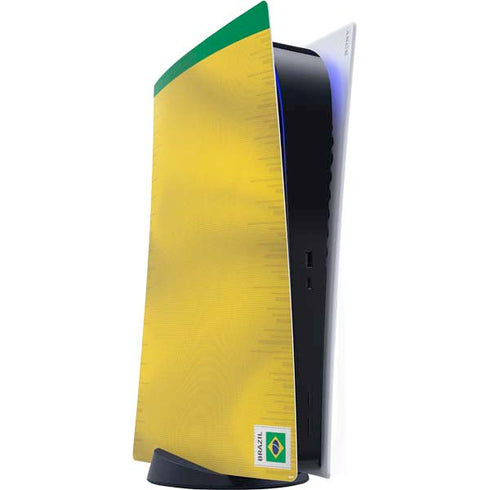 Brazil Soccer Flag PS5 Digital Edition Console Skin
